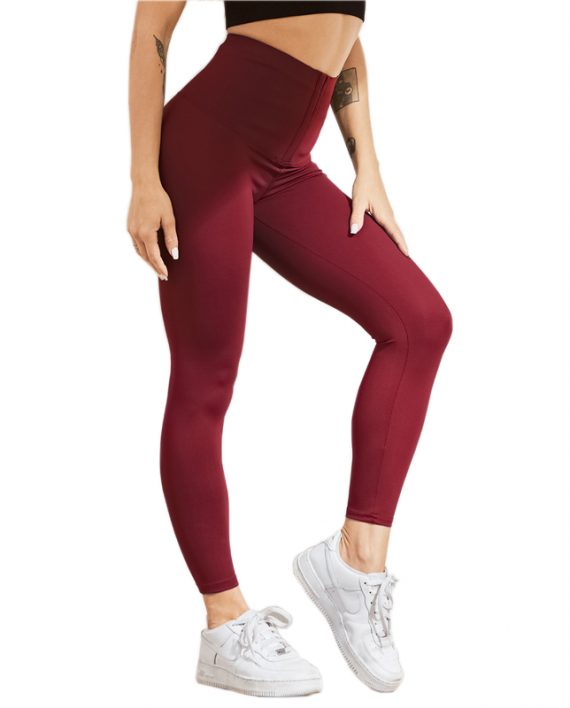 Women High Waist Corset Leggings Solid Color Yoga Pants Female Sports Trousers