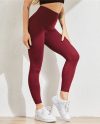 Women High Waist Corset Leggings Solid Color Yoga Pants Female Sports Trousers