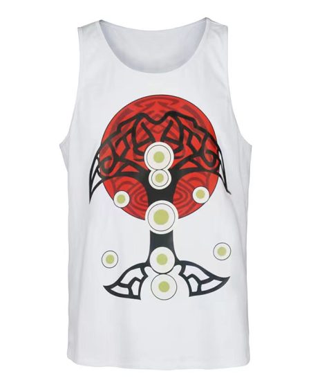 Fashion Printting T-shirt Over Size White Male Vest
