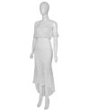 White Lace Off The Shoulder Beachwear Women Two Piece Set