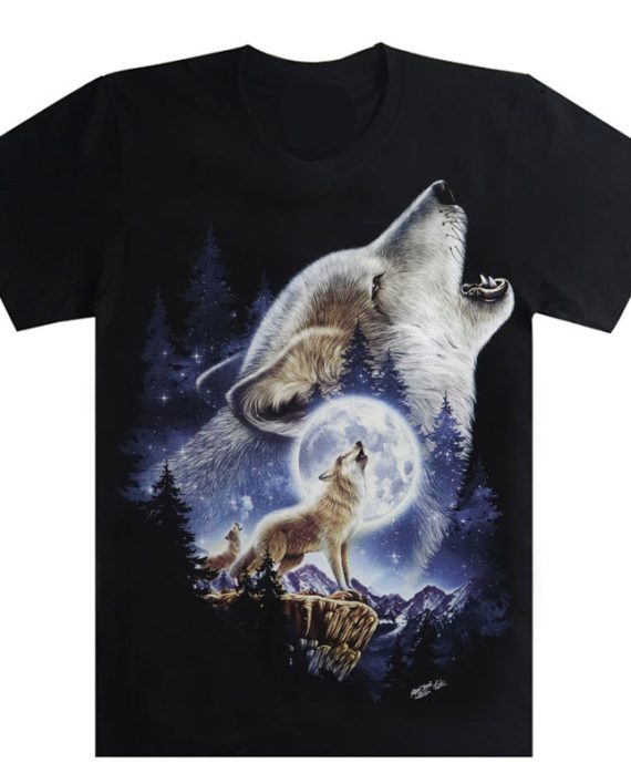 Adult 3D Print Wolf Shirt
