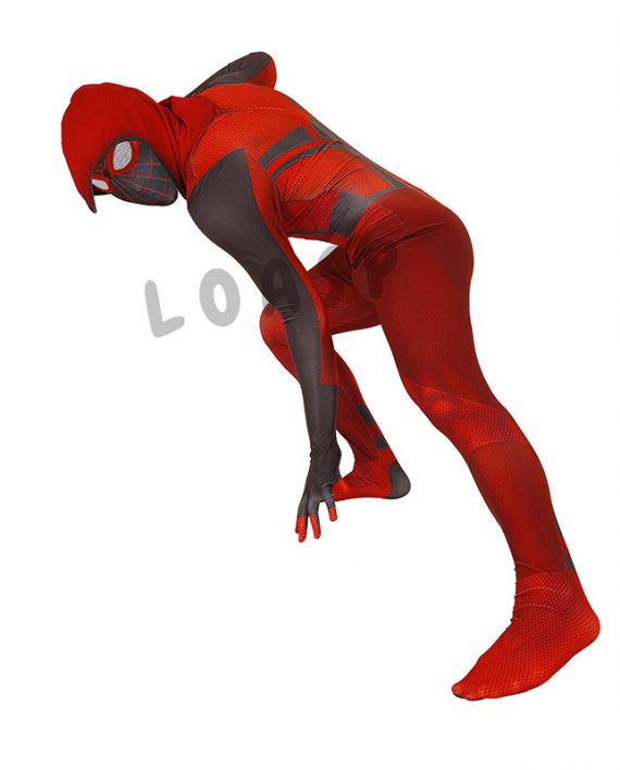 PS5 Miles Morales Costume Adult And Kids Crimson Cowl Suit