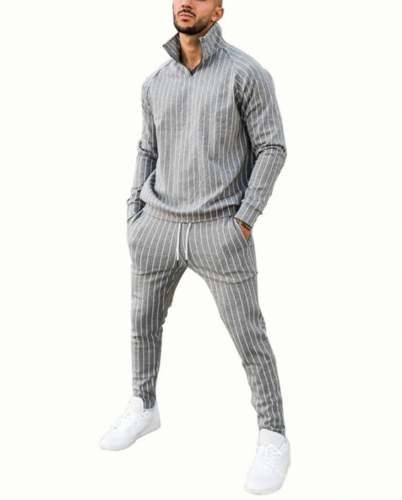 Men’s Zip Up Basic Casual Tracksuit Sets - LOASP