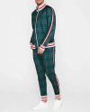 Mens Plaid Sportwear Fashion Gentlemen Tracksuit