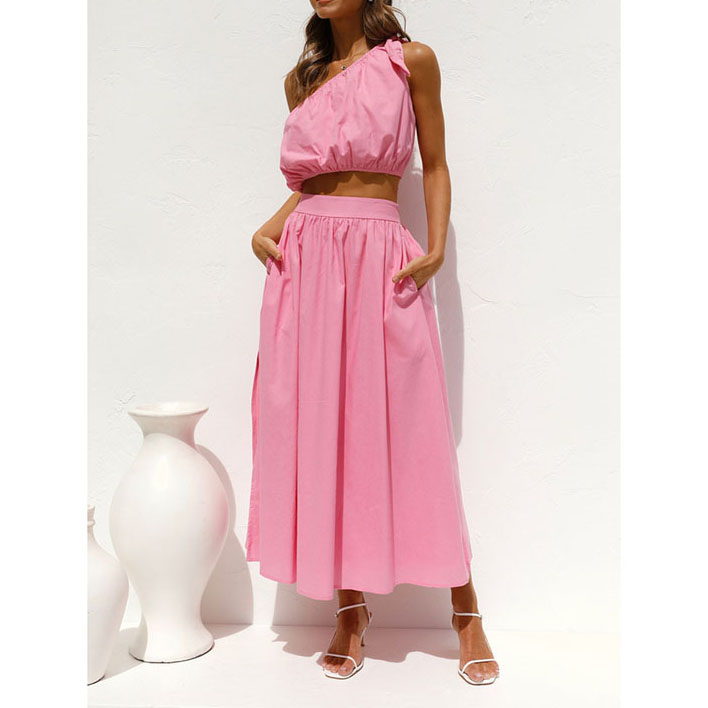 Two Tone One Shoulder Dress main image 0