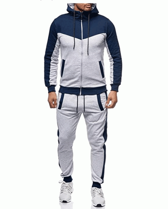 Men Basic Multicolor Comfy Tracksuit Two Piece Sets