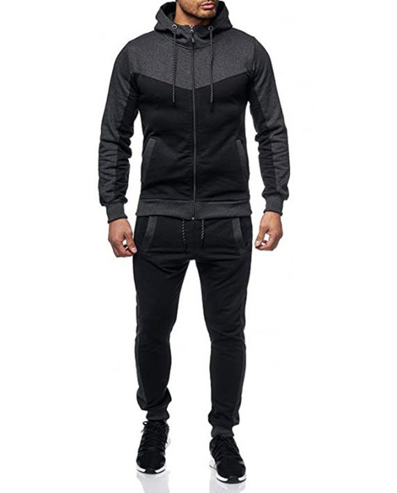 Men Basic Multicolor Comfy Tracksuit Two Piece Sets