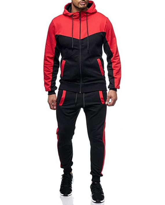 Men Basic Multicolor Comfy Tracksuit Two Piece Sets