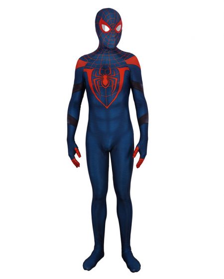 PS5 Spiderman Costume Mens Blue Superhero Cosplay Jumpsuit