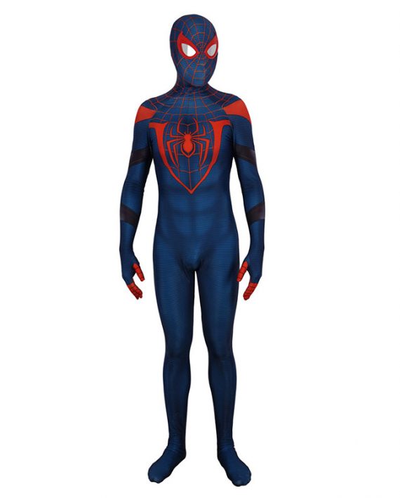 PS5 Spiderman Costume Mens Blue Superhero Cosplay Jumpsuit