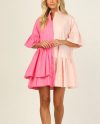 Relaxed Fit Flared Half Sleeve Mini Dress For Women