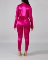 Women V-Neck Elegant Long Sleeve Top And Leggings 2 Piece Sets