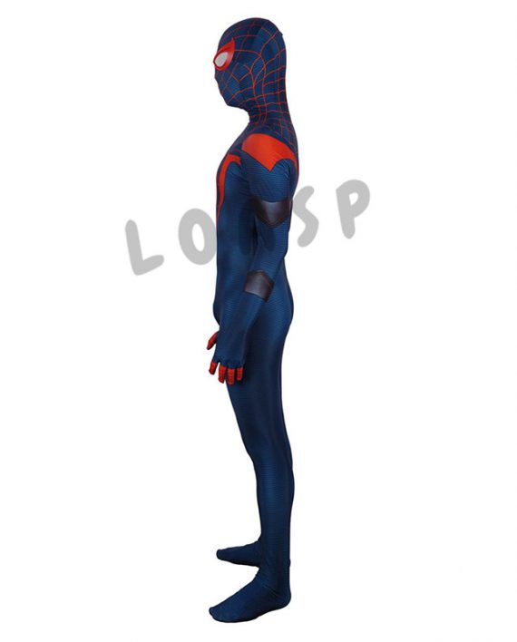 PS5 Spiderman Costume Mens Blue Superhero Cosplay Jumpsuit