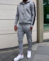 Men Sports Stripe Long Sleeve Top And Pants Tracksuit Sets