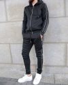 Men Sports Stripe Long Sleeve Top And Pants Tracksuit Sets