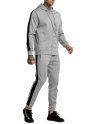 Men Sports Stripe Long Sleeve Top And Pants Tracksuit Sets