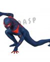 PS5 Spiderman Costume Mens Blue Superhero Cosplay Jumpsuit