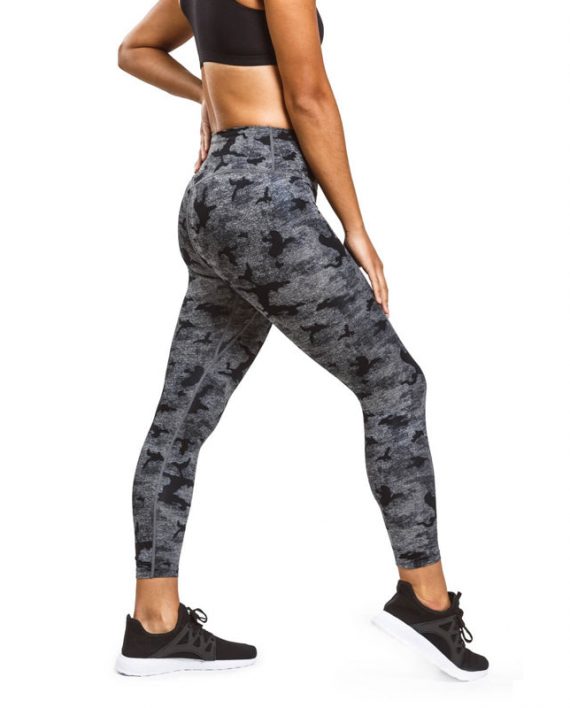 Gray Camo Yoga Pants Athletic Leggings