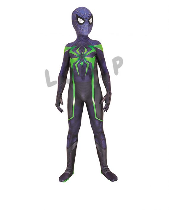 Adult Kids PS5 Spiderman Costume Purple Reing Suit