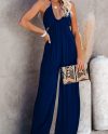 Top Halter Neck One Piece Wide Leg Jumpsuit