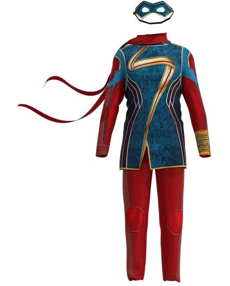 Ms Marvel Costume Girls Halloween Cosplay Suit