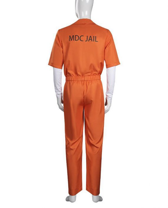 Mens Orange Jumpsuit Morbius Costume