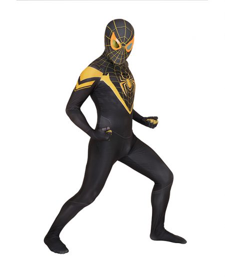 PS5 Spiderman Costume Mens Yellow Uptown Pride Suit