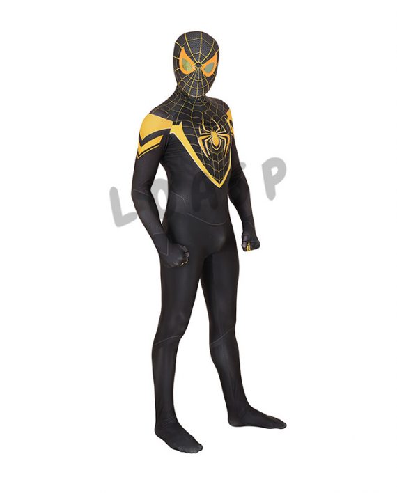 PS5 Spiderman Costume Mens Yellow Uptown Pride Suit