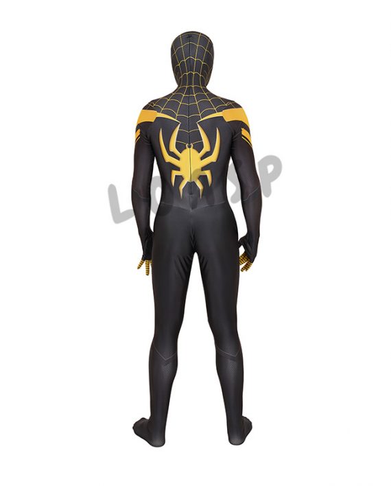 PS5 Spiderman Costume Mens Yellow Uptown Pride Suit