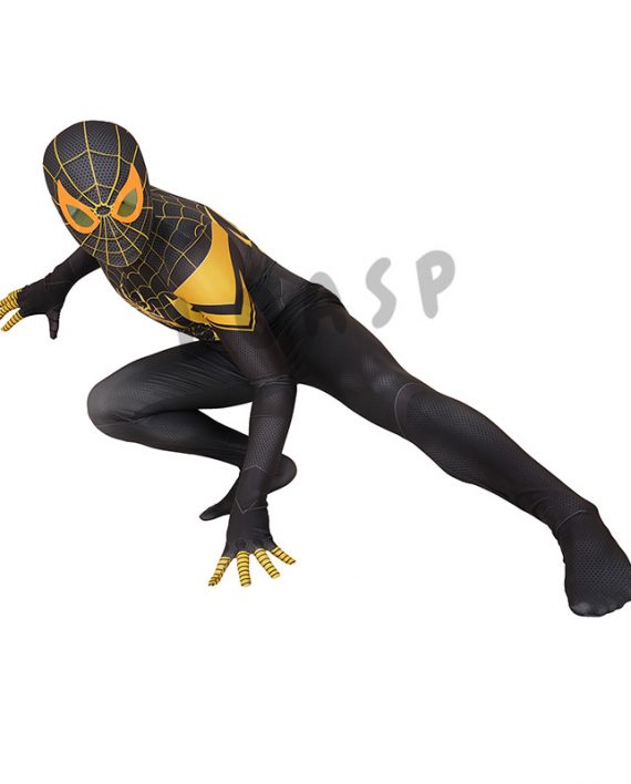 PS5 Spiderman Costume Mens Yellow Uptown Pride Suit