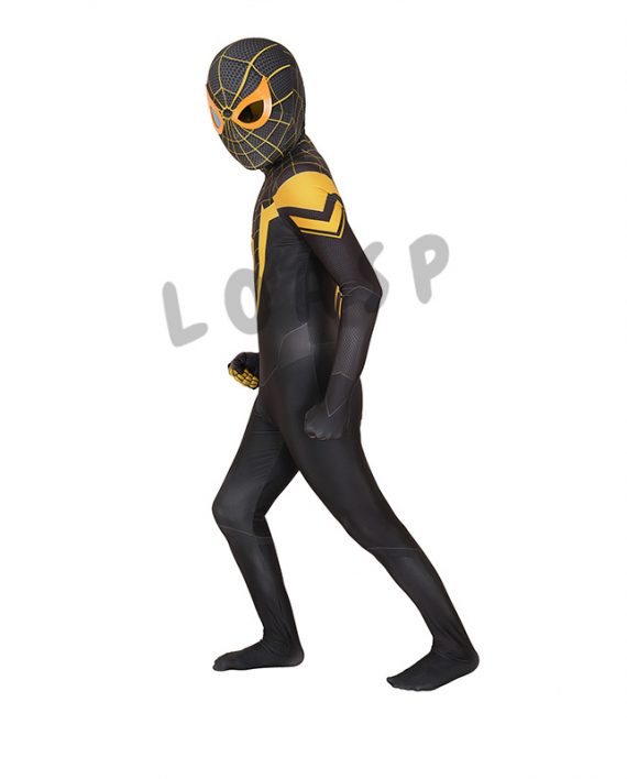 PS5 Spiderman Costume Mens Yellow Uptown Pride Suit