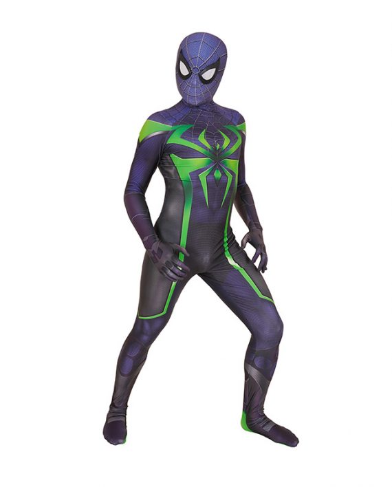 Adult Kids PS5 Spiderman Costume Purple Reing Suit