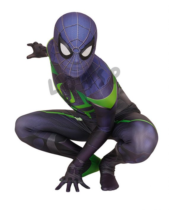 Adult Kids PS5 Spiderman Costume Purple Reing Suit