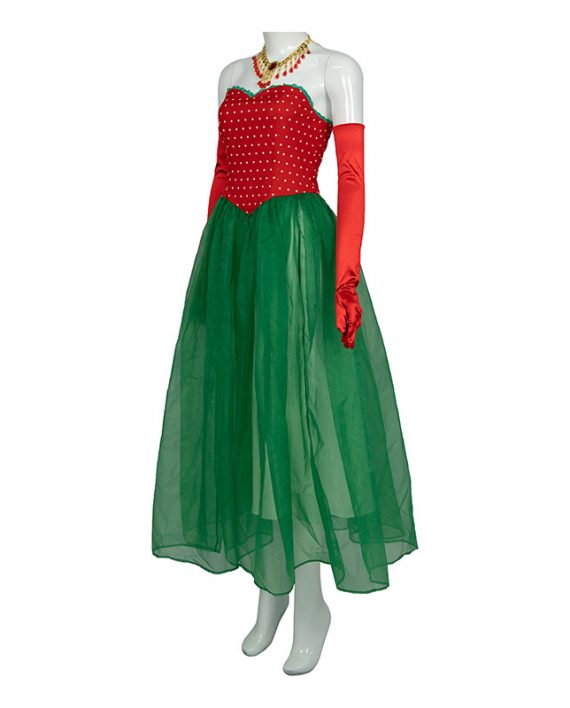 Martha May Whovier Costume Women Red And Green Dress