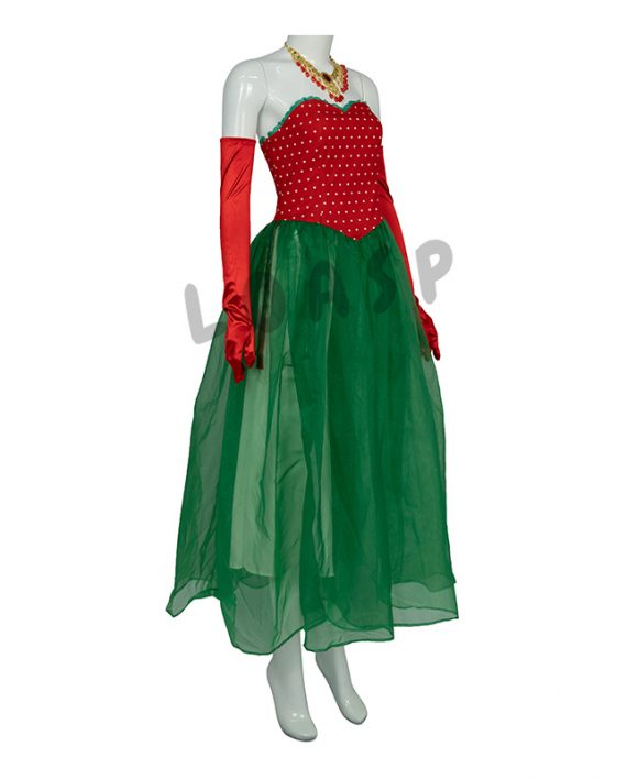 Martha May Whovier Costume Women Red And Green Dress