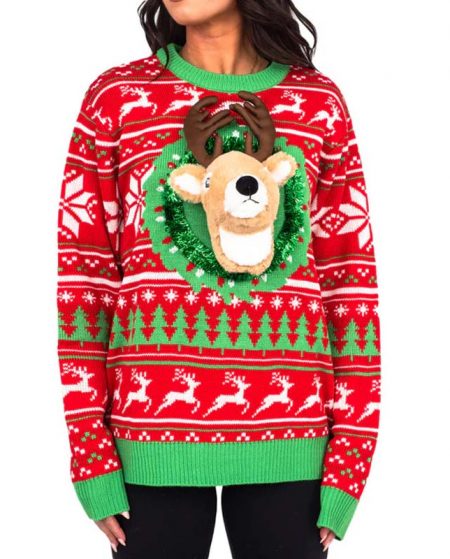 Adult Reindeer 3D Christmas Sweater