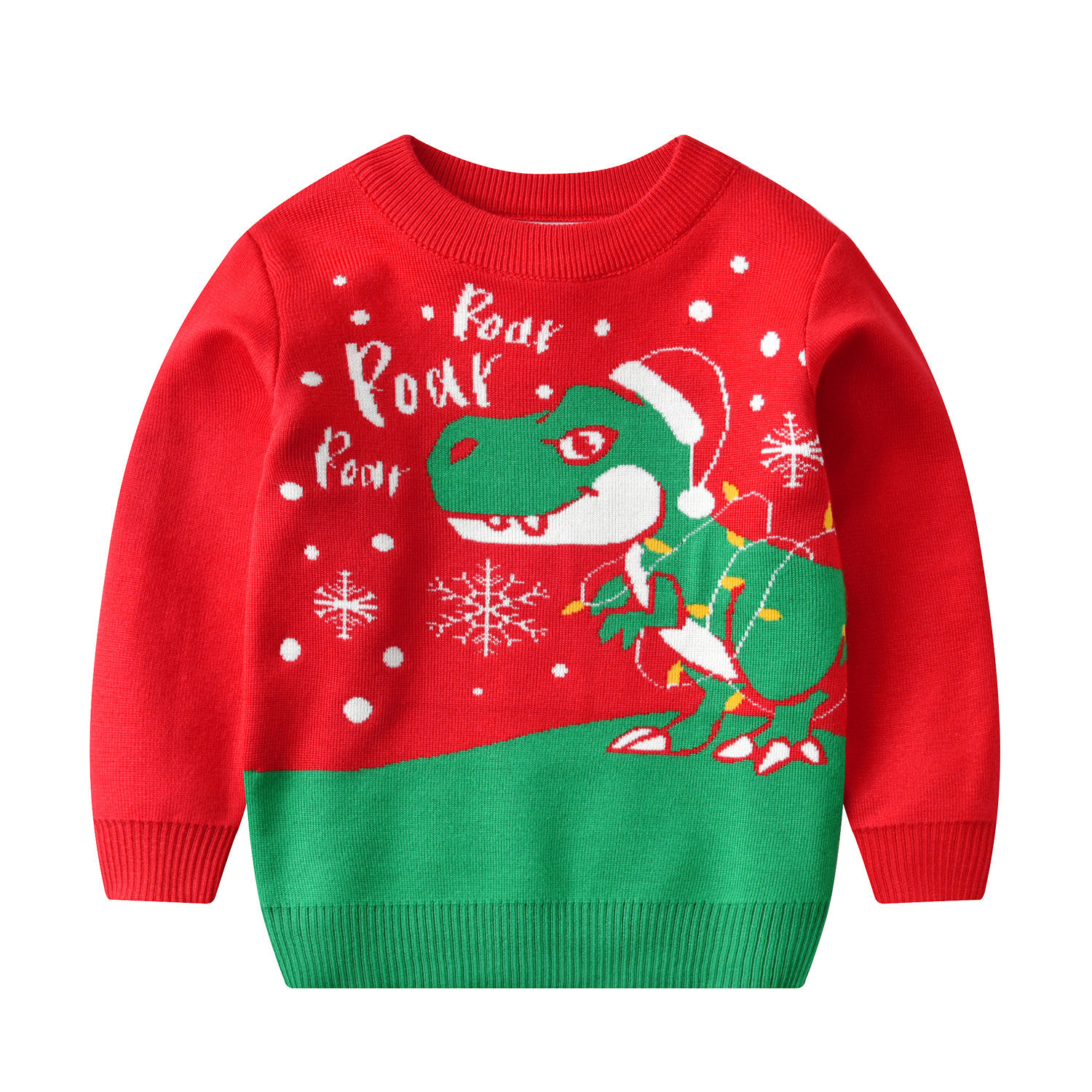 Kids Dinosaur Christmas Sweater LOASP