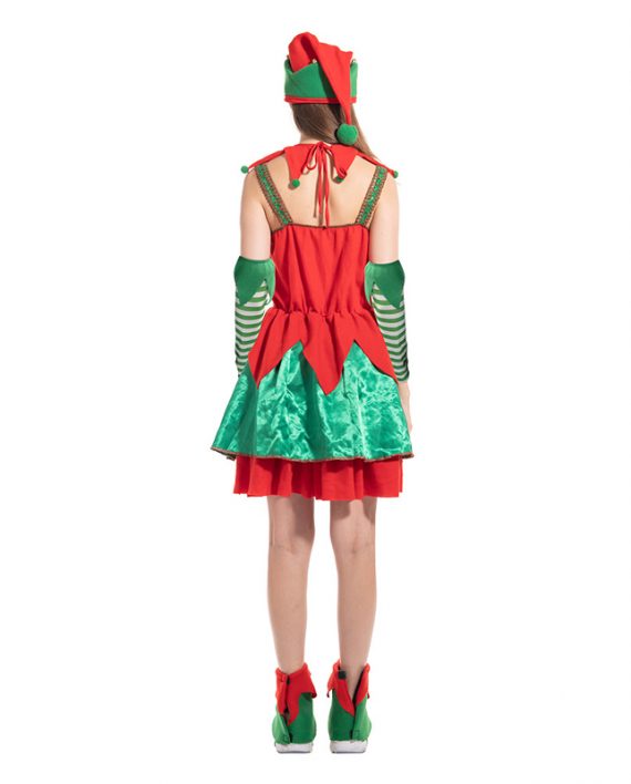 Women Christmas Elf Party Costume