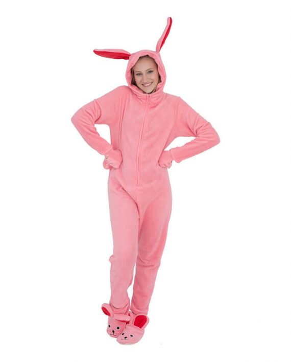 Couple Christmas Story Bunny Suit Costume
