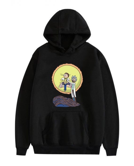 Rick And Morty Black Space Cotton Hoodie