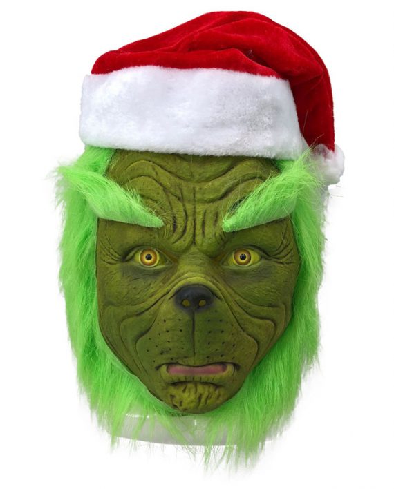 Christmas Grinch Headgear With Gloves
