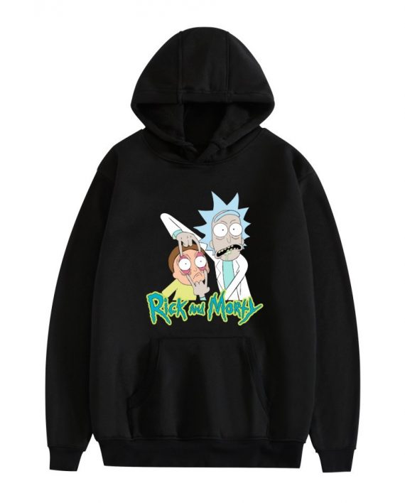 Rick And Morty Black Space Cotton Unisex Hoodie