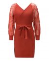 Knitted Charming V-Neck Long Sleeves Dresses