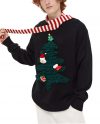 Green Knitted Crewneck Christmas Sweater for Men