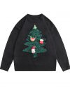 Green Knitted Crewneck Christmas Sweater for Men