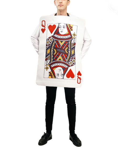 Red Queen of Heart Card Costume for Men