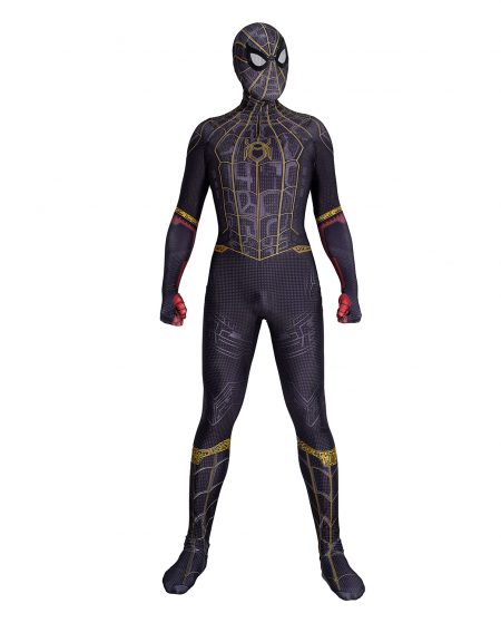 Spider Man Costume No Way Home Black And Gold Suit