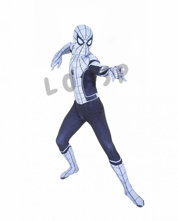 SpiderMan White Costume Suit