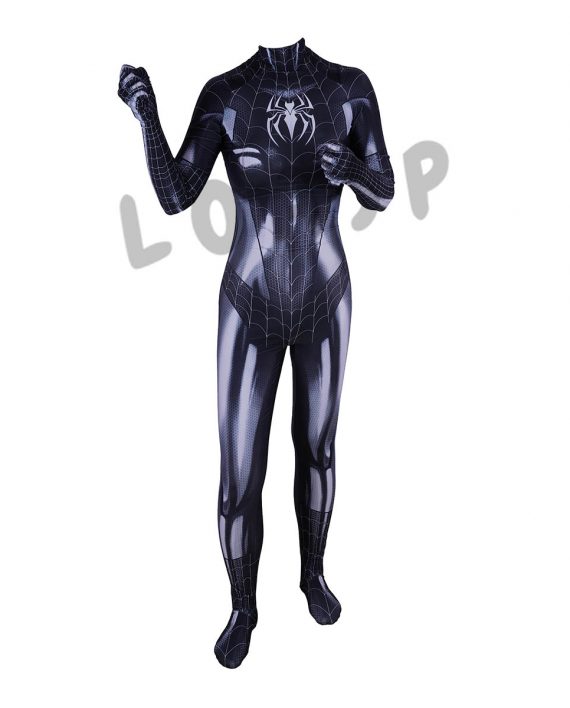 Spider Woman Costume Black Jumpsuit