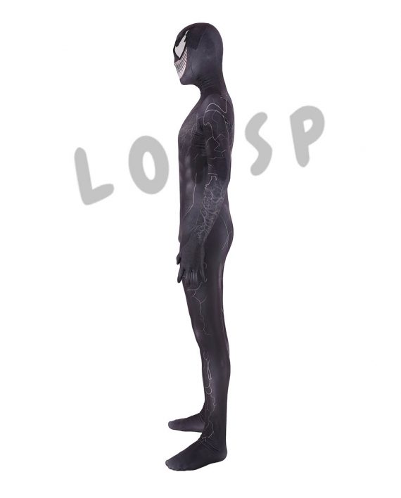 Halloween Venom Costume Black Bodysuit